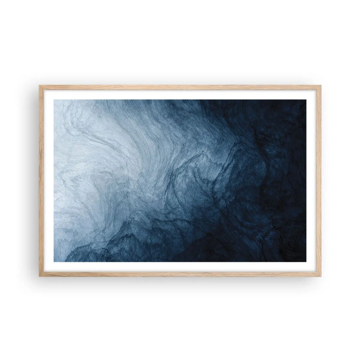 Poster in cornice rovere chiaro - Arrivando in profondità - 91x61 cm