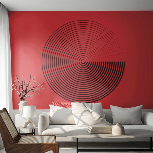 Fotomurali Autoadesivo Deluxe Sticker - Movimento circolare - Minimalismo, Ruota, Linee - 100x70 cm