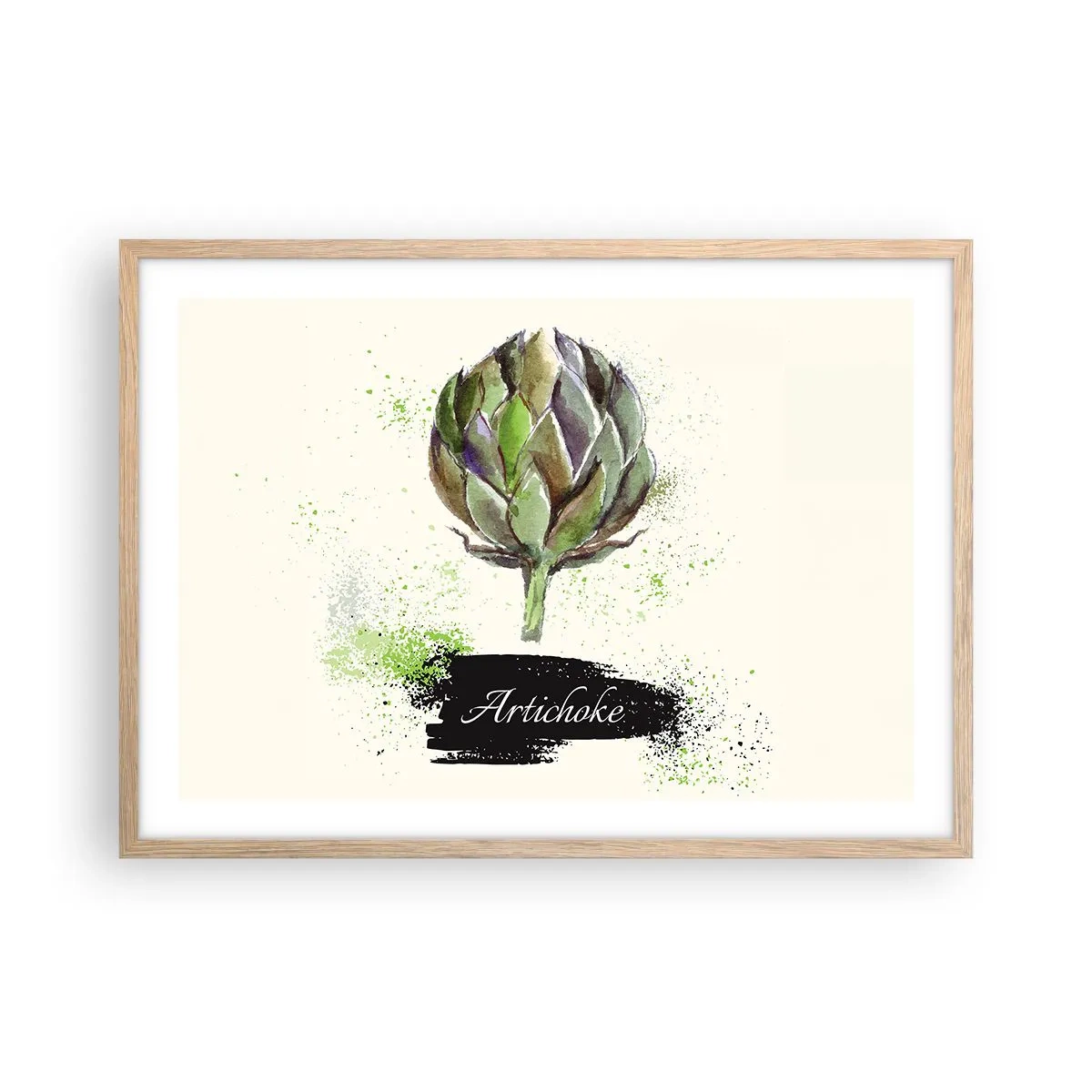 Poster in cornice rovere chiaro - Evviva la verdura! - 70x50 cm