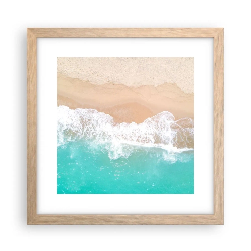Poster in cornice rovere chiaro - Un tocco carezzevole - 30x30 cm