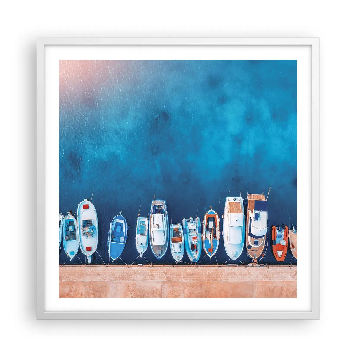 Poster in cornice bianca - In una fila - 60x60 cm