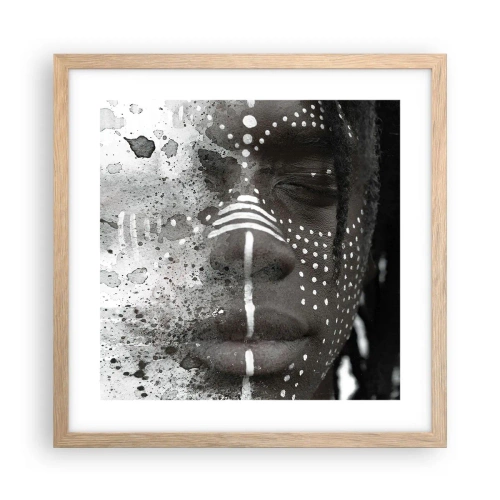 Poster in cornice rovere chiaro - Scopri lo spirito primordiale - 40x40 cm