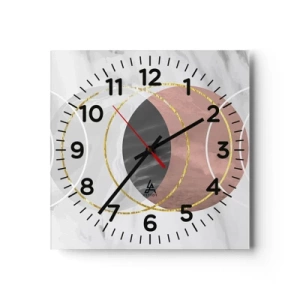 Orologio da parete - Orologio in Vetro - La musica delle sfere - 40x40 cm