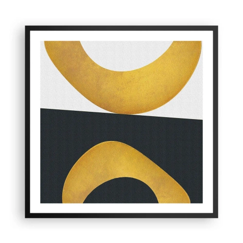 Poster in cornice nera - Iniziamo dall'oro - 60x60 cm