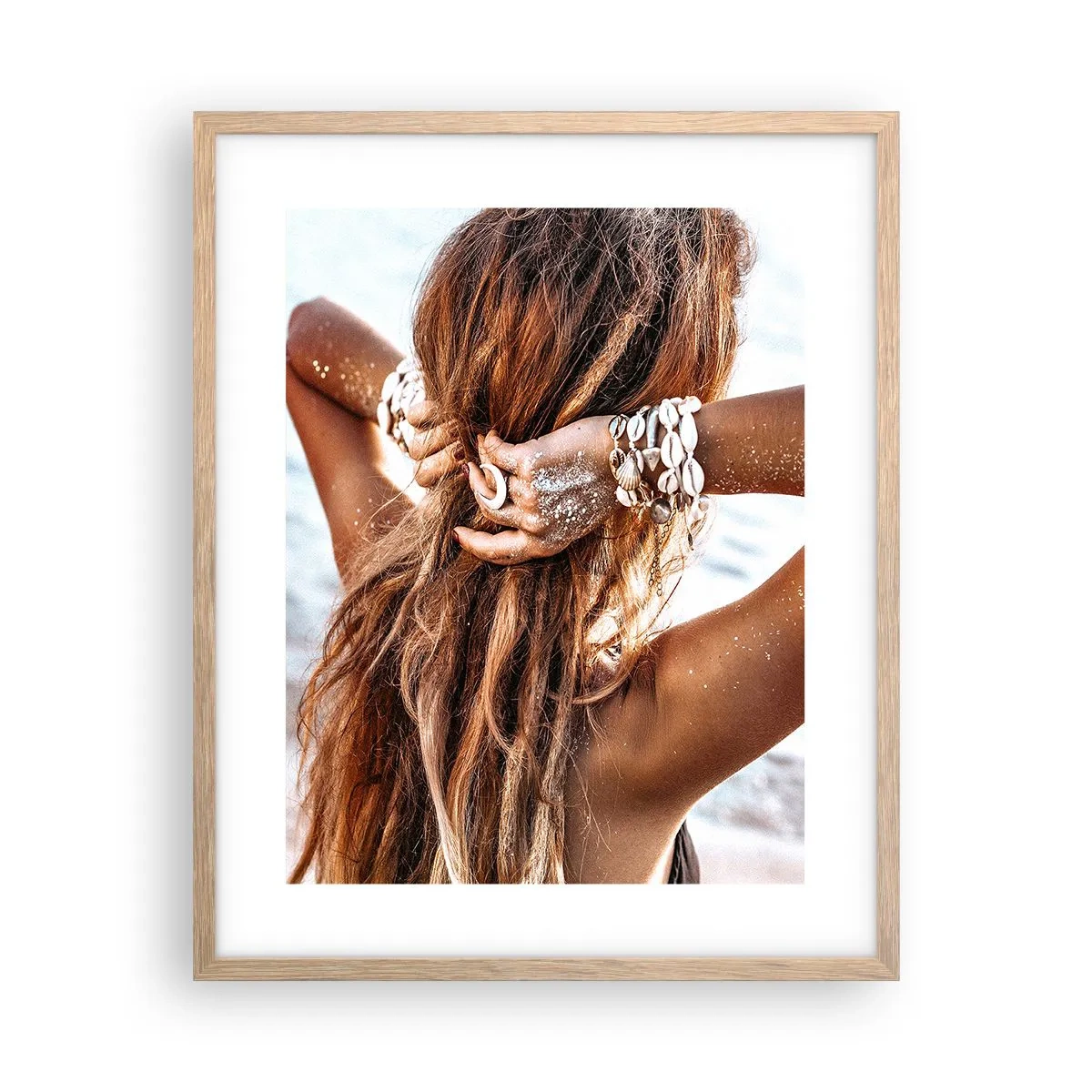 Poster in cornice rovere chiaro - Sorella dell'acqua e del sole - 40x50 cm