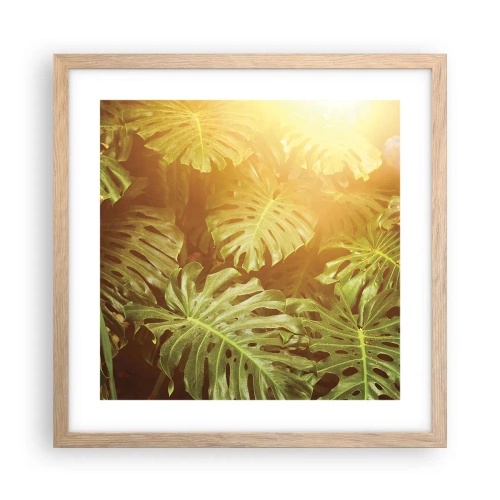 Poster in cornice rovere chiaro - Entrando nel verde... - 40x40 cm