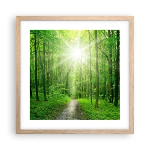 Poster in cornice rovere chiaro - Cattedrale verde - 40x40 cm