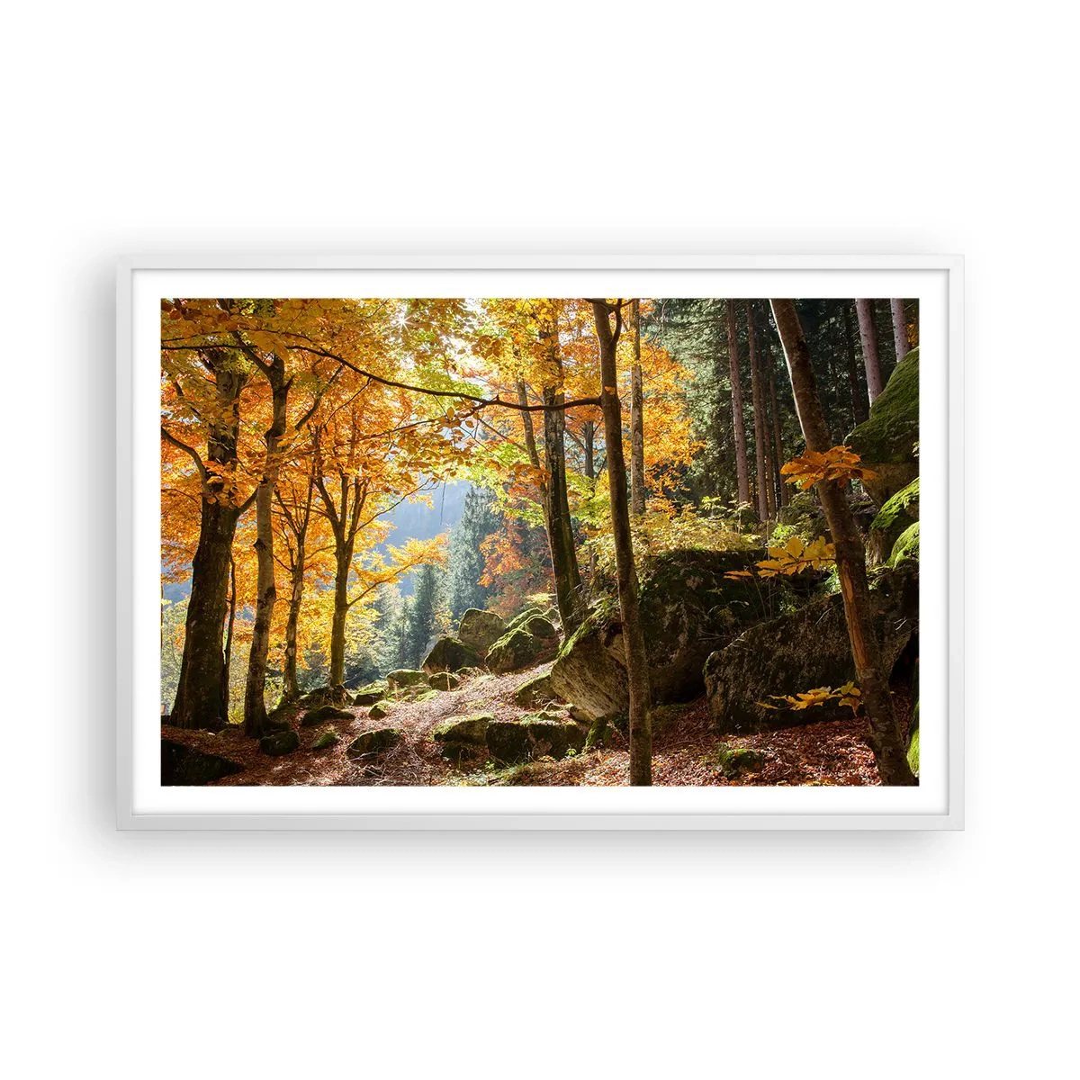 Poster in cornice bianca - Il tempo del riposo - 91x61 cm