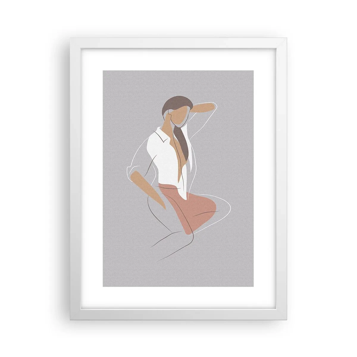 Poster in cornice bianca - Profilo di bellezza - 30x40 cm
