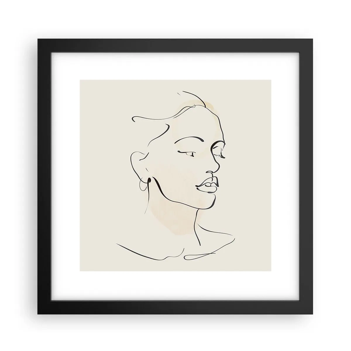 Poster in cornice nera - Linea sicura - 30x30 cm