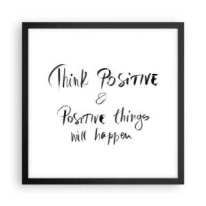 Poster in cornice nera - Come vivere? - 40x40 cm