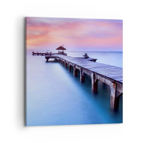 Quadro su tela - Stampe su Tela - Un mare di pace fino all'orizzonte - 70x70 cm