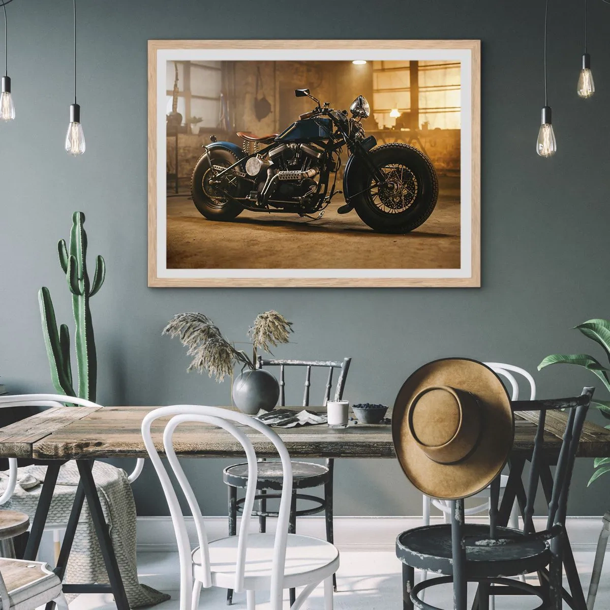 Poster in cornice rovere chiaro - Posso tutto - 100x70 cm