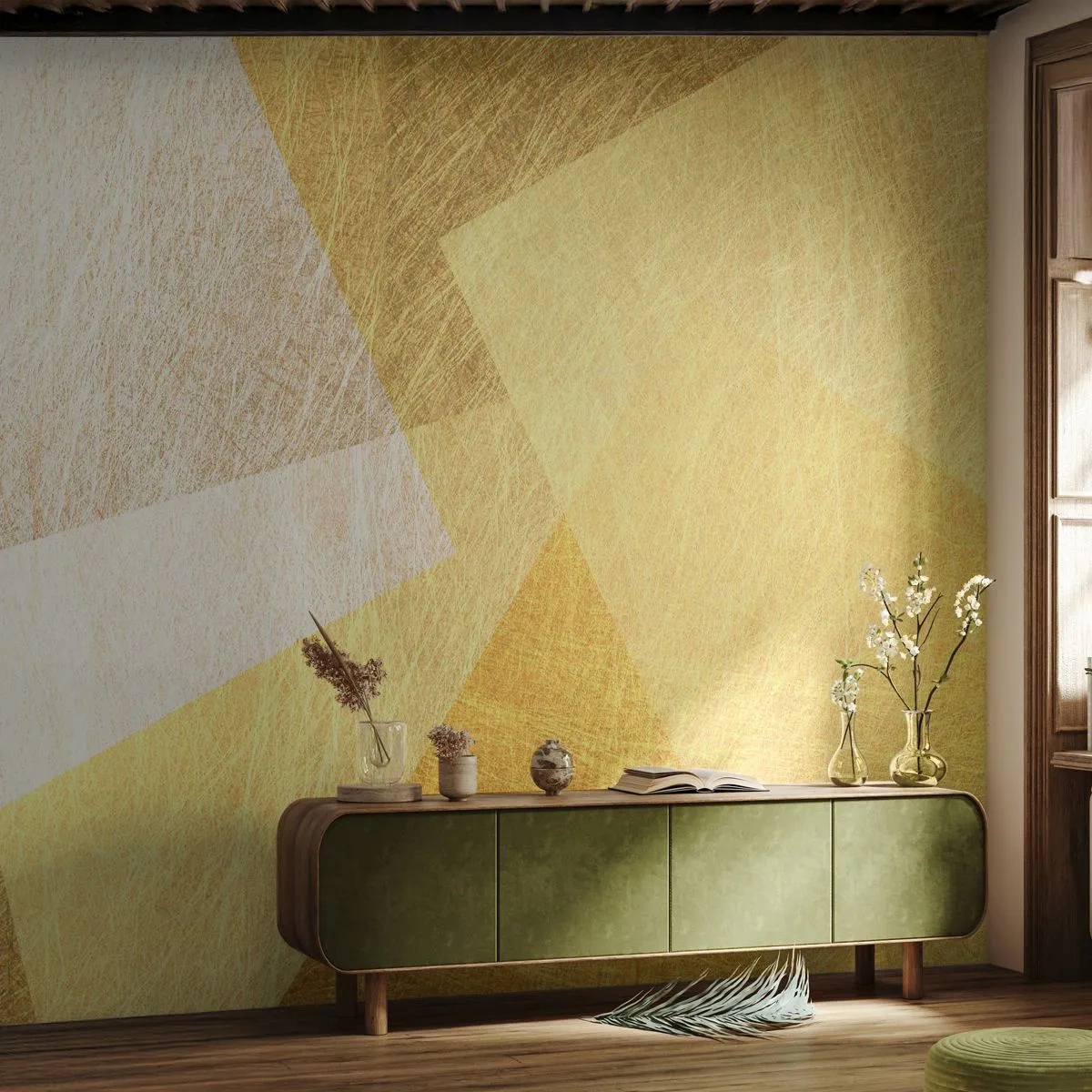 Fotomurali Standard Eco - La pace della geometria - Luminoso, Struttura, Geometrico - 450x315 cm