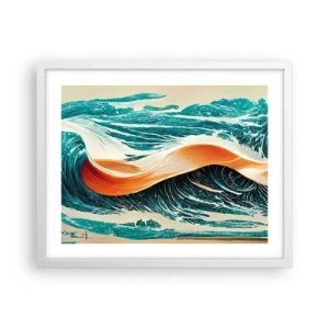 Poster in cornice bianca - Il sogno del surfista - 50x40 cm