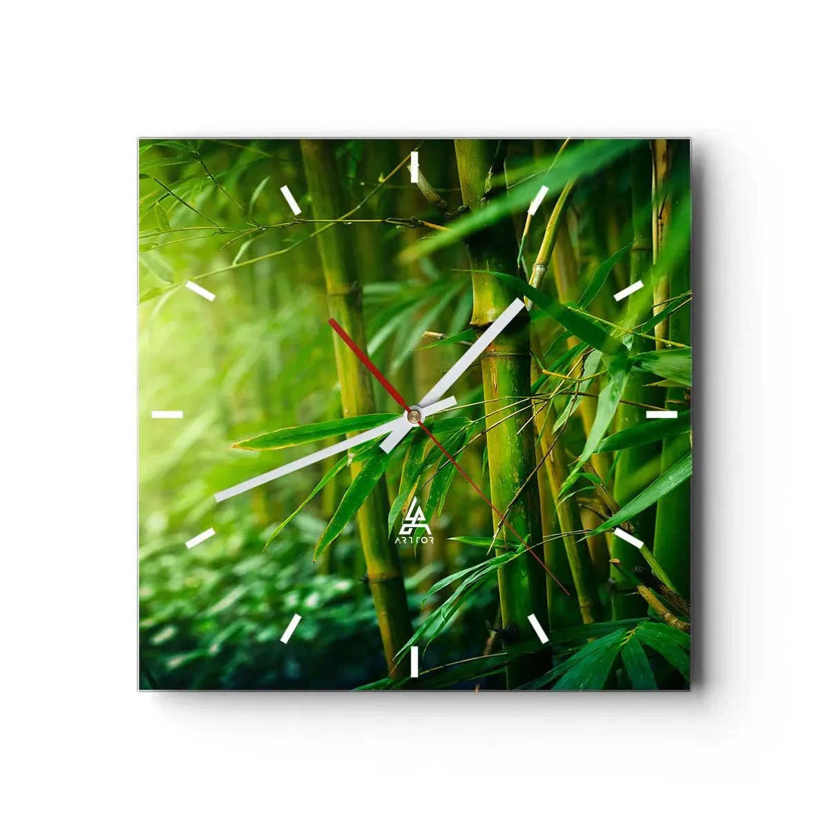 Orologio da parete - Orologio in Vetro - Conoscere il verde in sé - 40x40 cm