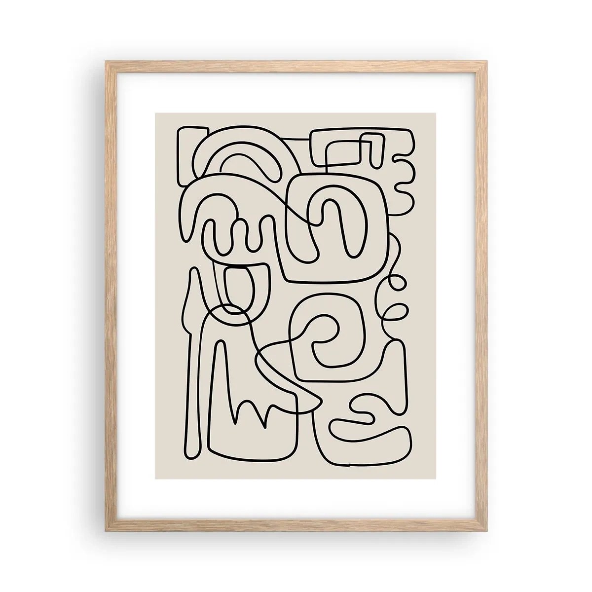 Poster in cornice rovere chiaro - Segui il percorso - 40x50 cm