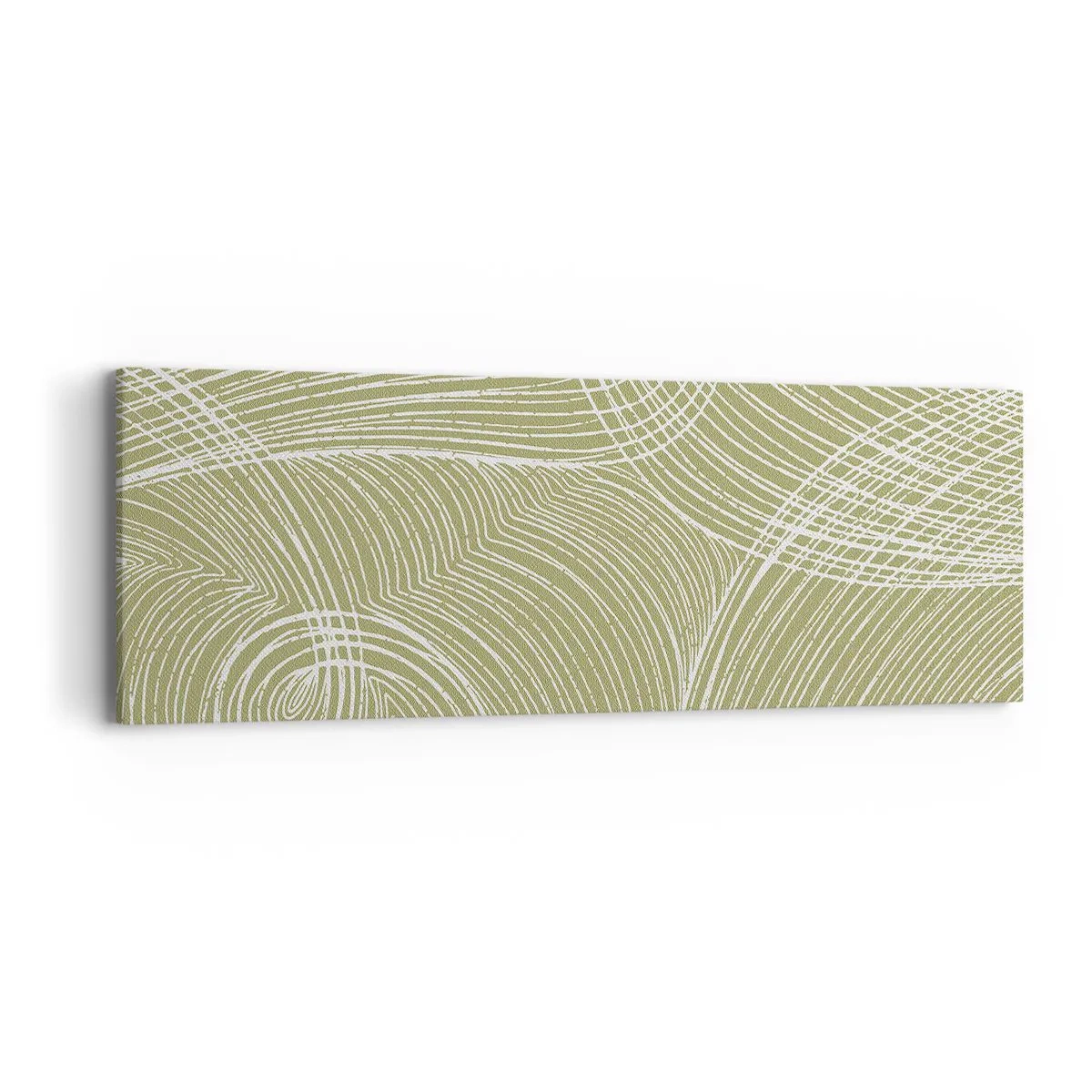 Quadro su tela - Stampe su Tela - Astrazione intricata in bianco - 90x30 cm