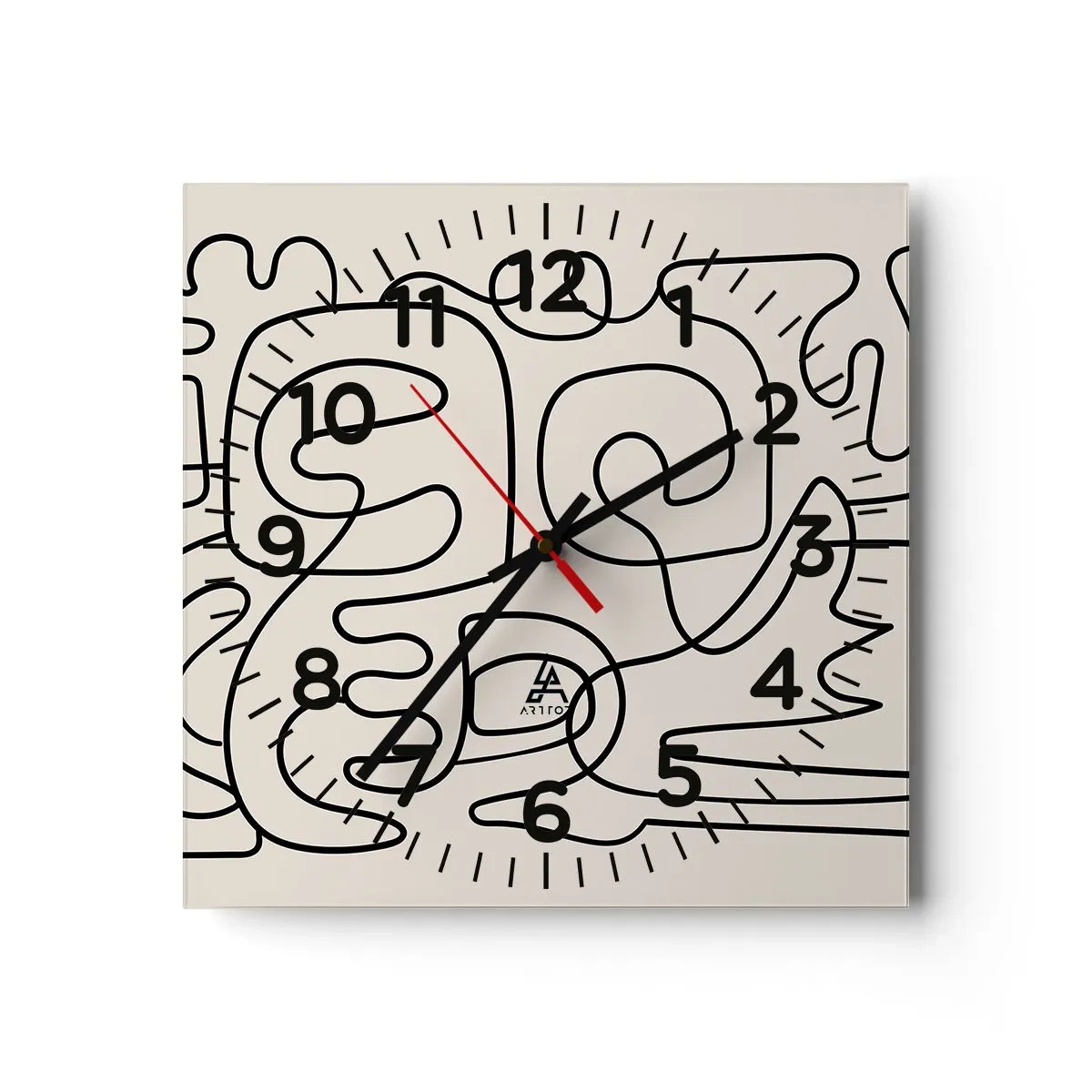 Orologio da parete - Orologio in Vetro - Segui il percorso - 30x30 cm