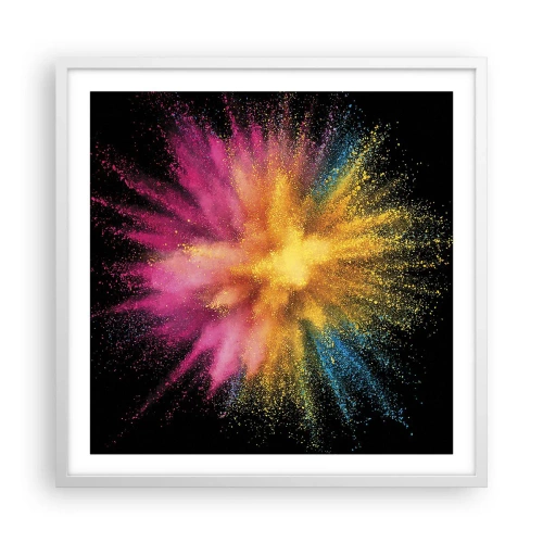 Poster in cornice bianca - La nascita dei colori - 60x60 cm