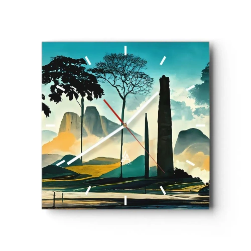 Orologio da parete - Orologio in Vetro - Sempre più in alto - 40x40 cm