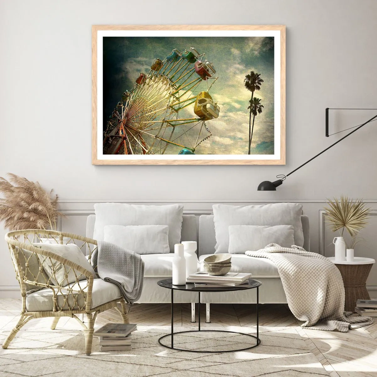 Poster in cornice rovere chiaro - Il divertimento comincia... - 91x61 cm