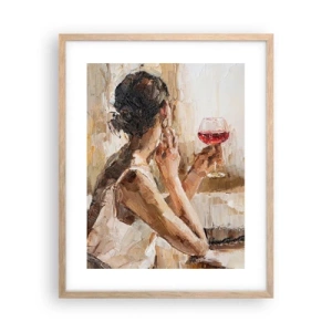Poster in cornice rovere chiaro - Il sapore di un buon momento - 40x50 cm