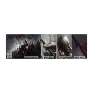 Campione di Fotomurale Adesivo Deluxe Sticker - Passante, dì a Sparta... - Cavaliere in armatura, Esercito, Astrazione - 100x30 cm