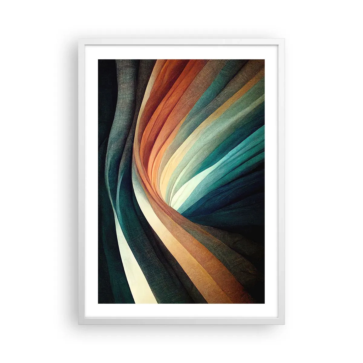 Poster in cornice bianca - Intessuto di colore - 50x70 cm