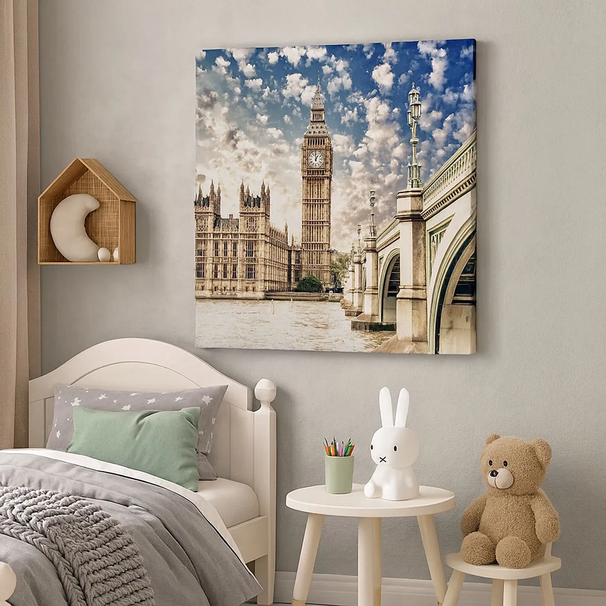 Quadro su tela - Stampe su Tela - Cirri sul Tamigi - 30x30 cm