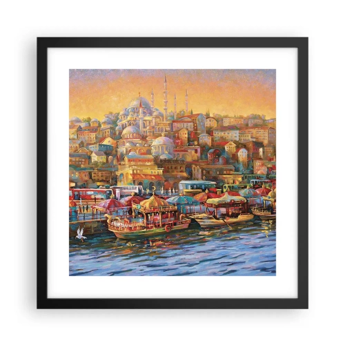 Poster in cornice nera - Racconto da Istanbul - 40x40 cm