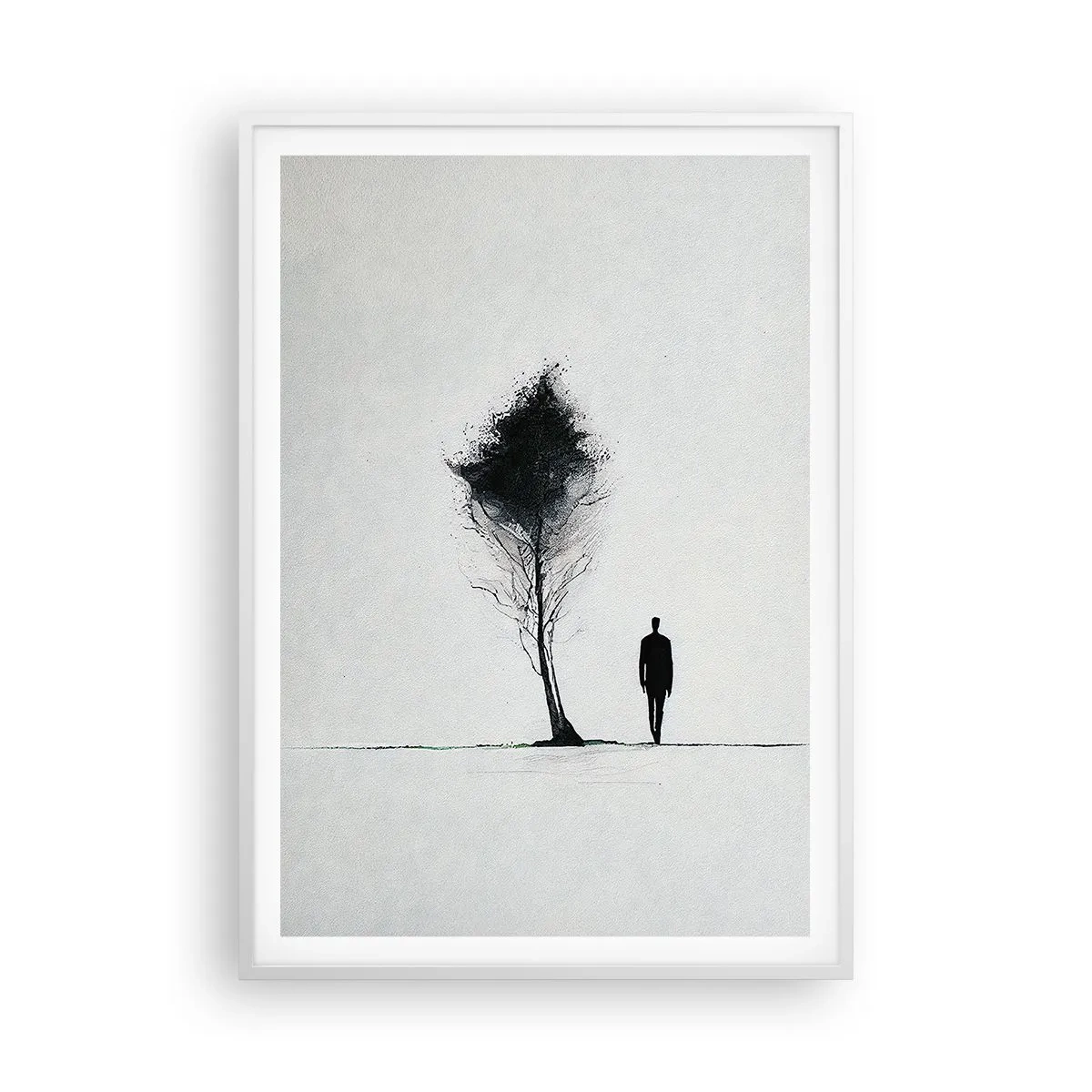 Poster in cornice bianca - Tutti viaggiamo - 70x100 cm