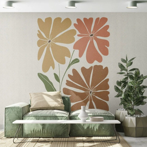 Fotomurali Premium Sand - Natura e geometria - Boho, Fiori, Minimalismo - 350x256 cm