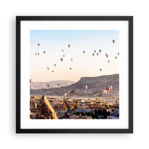 Poster in cornice nera - Come navi nel cielo - 40x40 cm