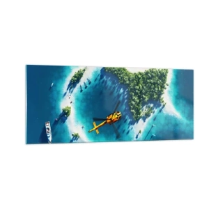 Quadro su vetro - Comprati un'isola - 100x40 cm