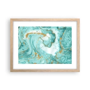 Poster in cornice rovere chiaro - La grande onda del periodo Edo - 40x30 cm