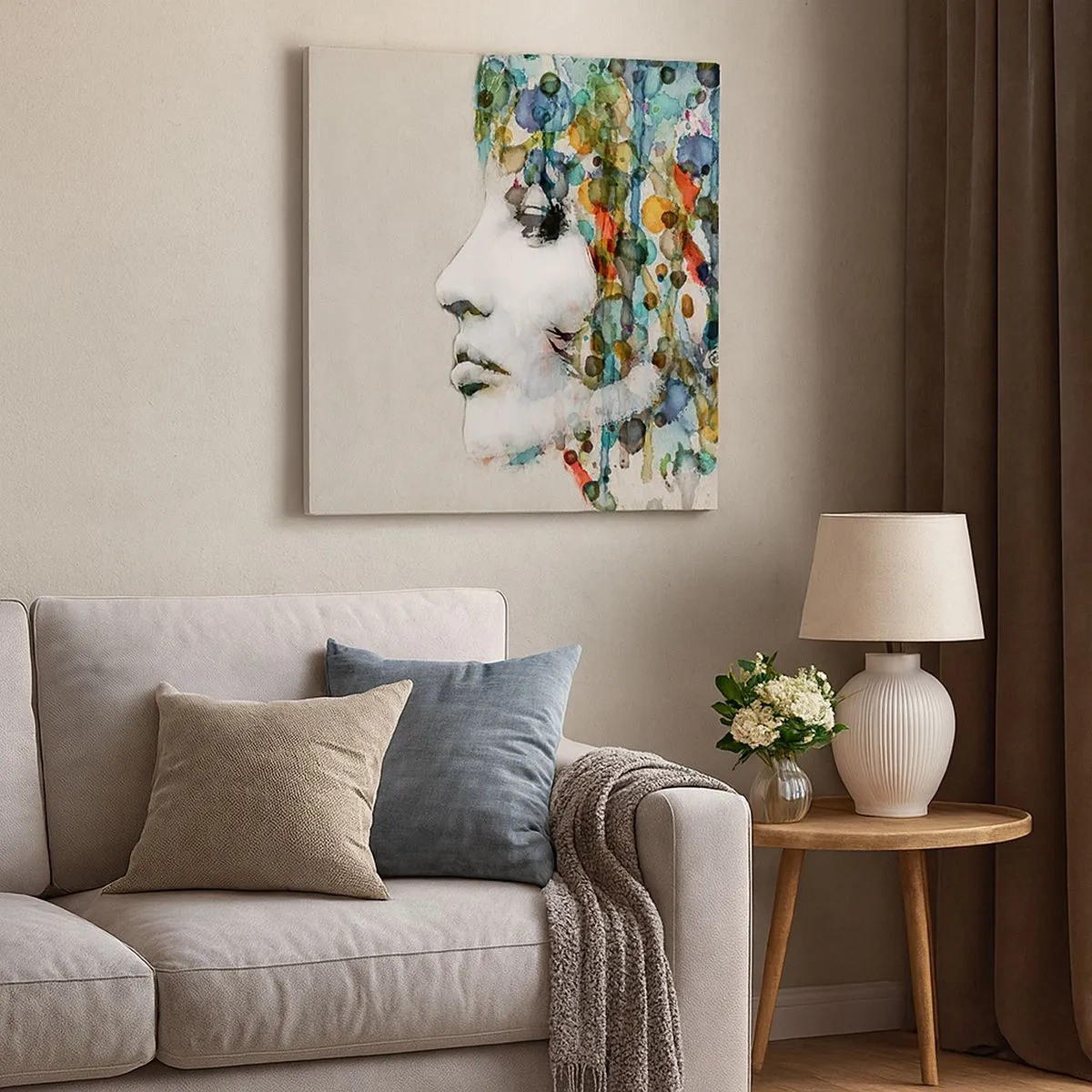 Quadro su tela - Stampe su Tela - Emersa dal grigio - 30x30 cm