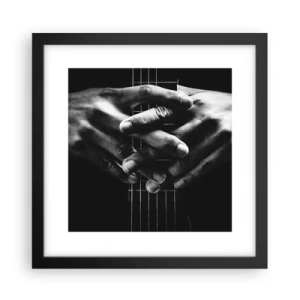 Poster in cornice nera - La preghiera dell'artista - 30x30 cm