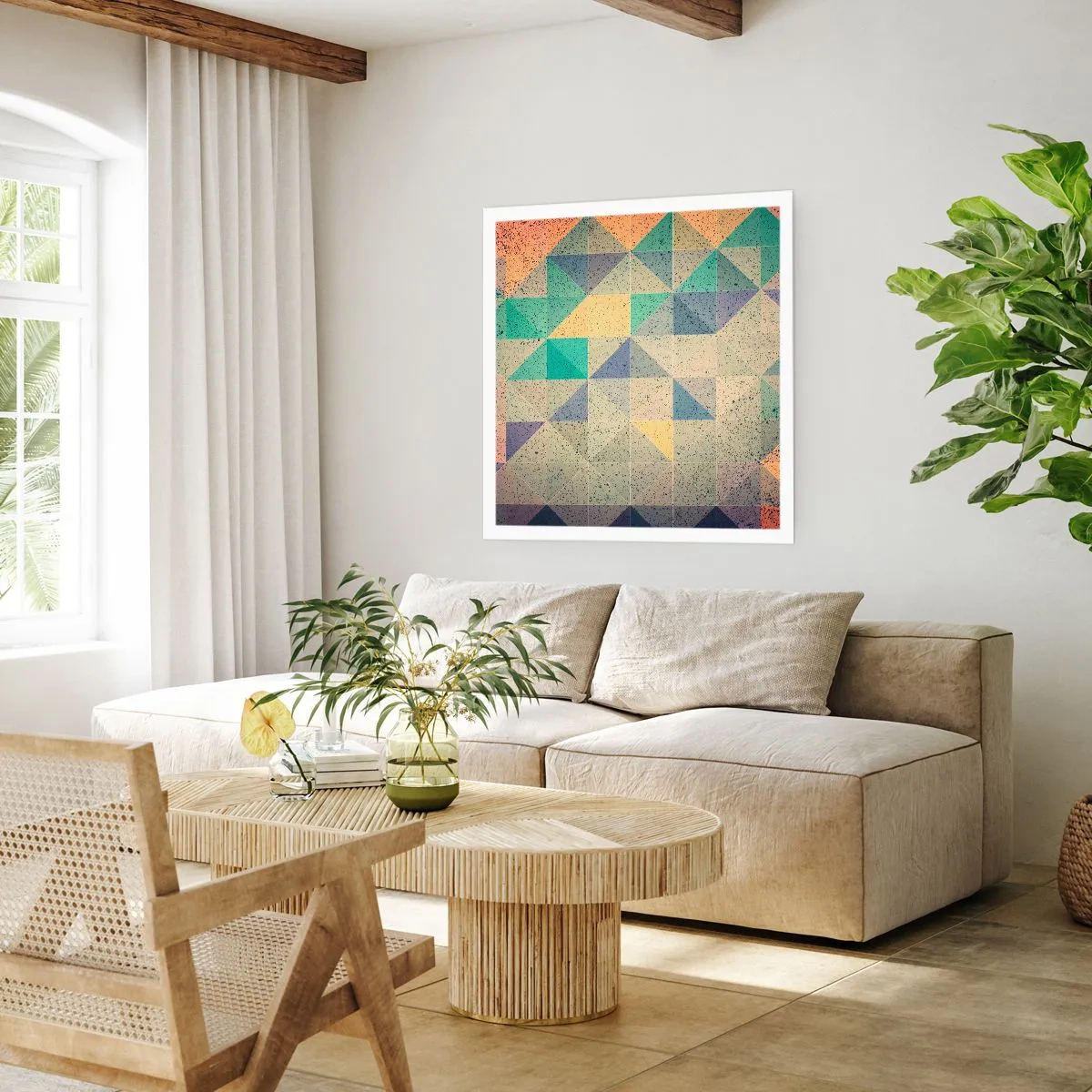 Poster - La repubblica dei triangoli - 60x60 cm