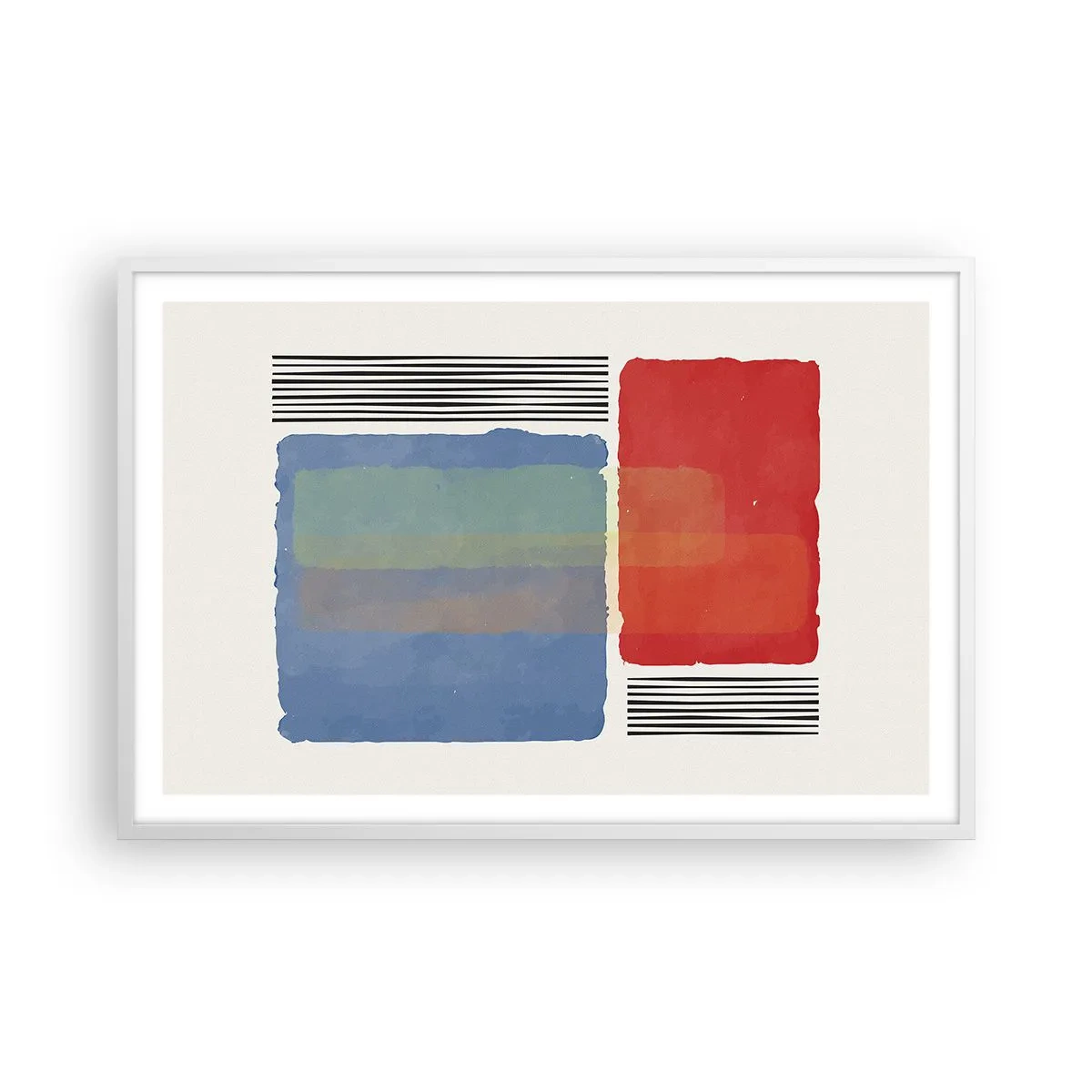 Poster in cornice bianca - Spirito e lettera della geometria - 91x61 cm