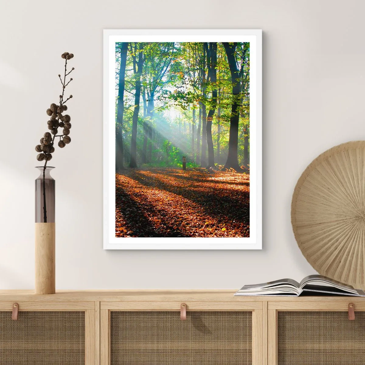 Poster in cornice bianca - Luci e ombre - 30x40 cm