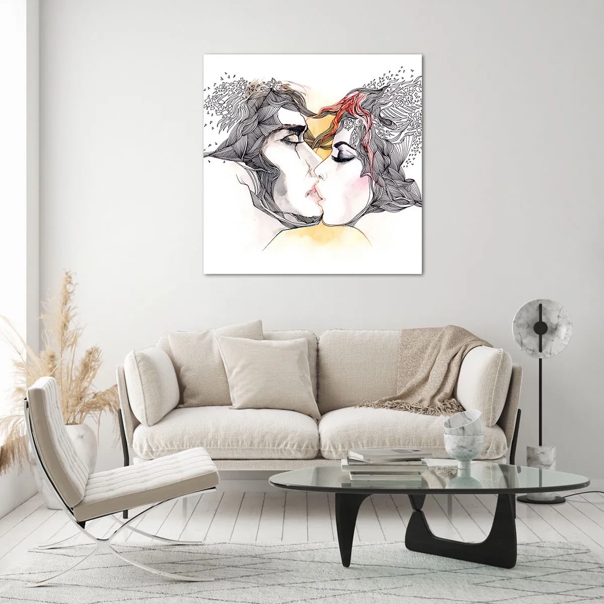 Quadro su vetro - E il mondo scompare - 50x50 cm