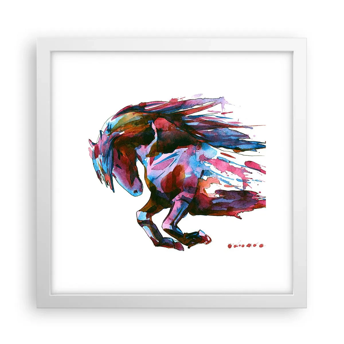 Poster in cornice bianca - In estasi - 30x30 cm