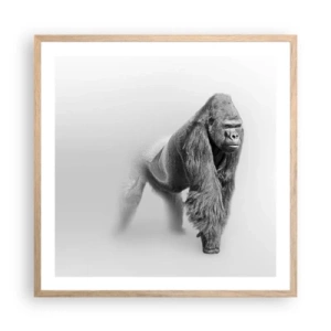 Poster in cornice rovere chiaro - Sicuro della propria forza - 60x60 cm