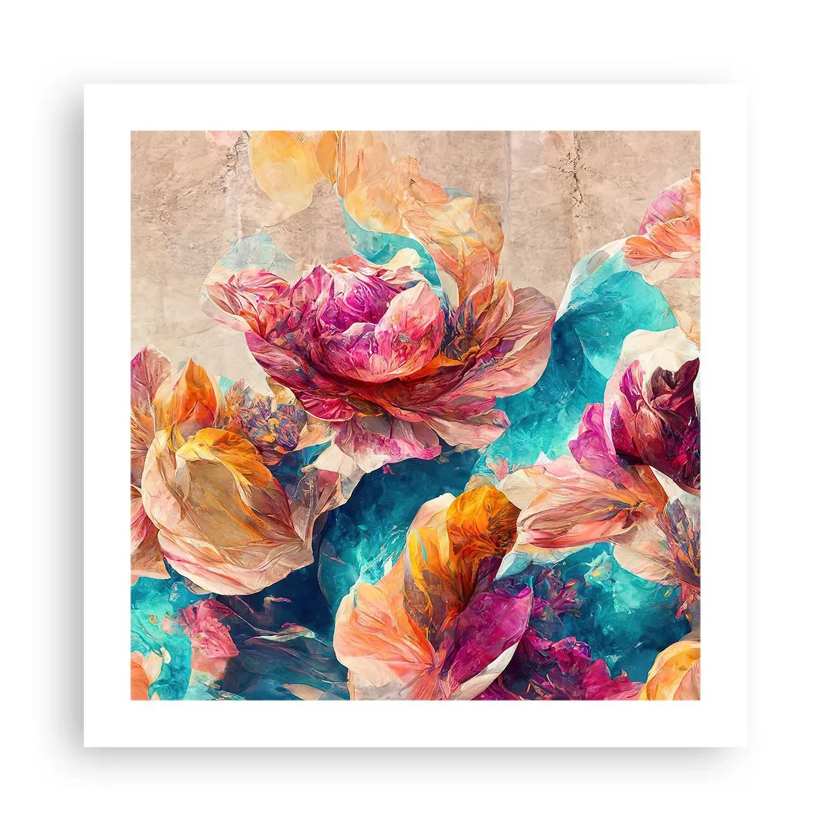 Poster - Lo splendore colorato del bouquet - 50x50 cm