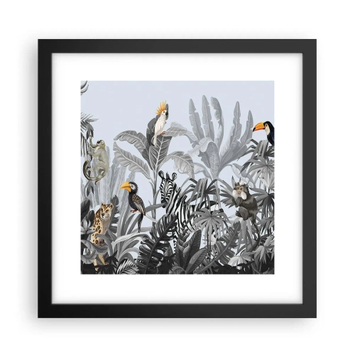 Poster in cornice nera - Favola africana - 30x30 cm