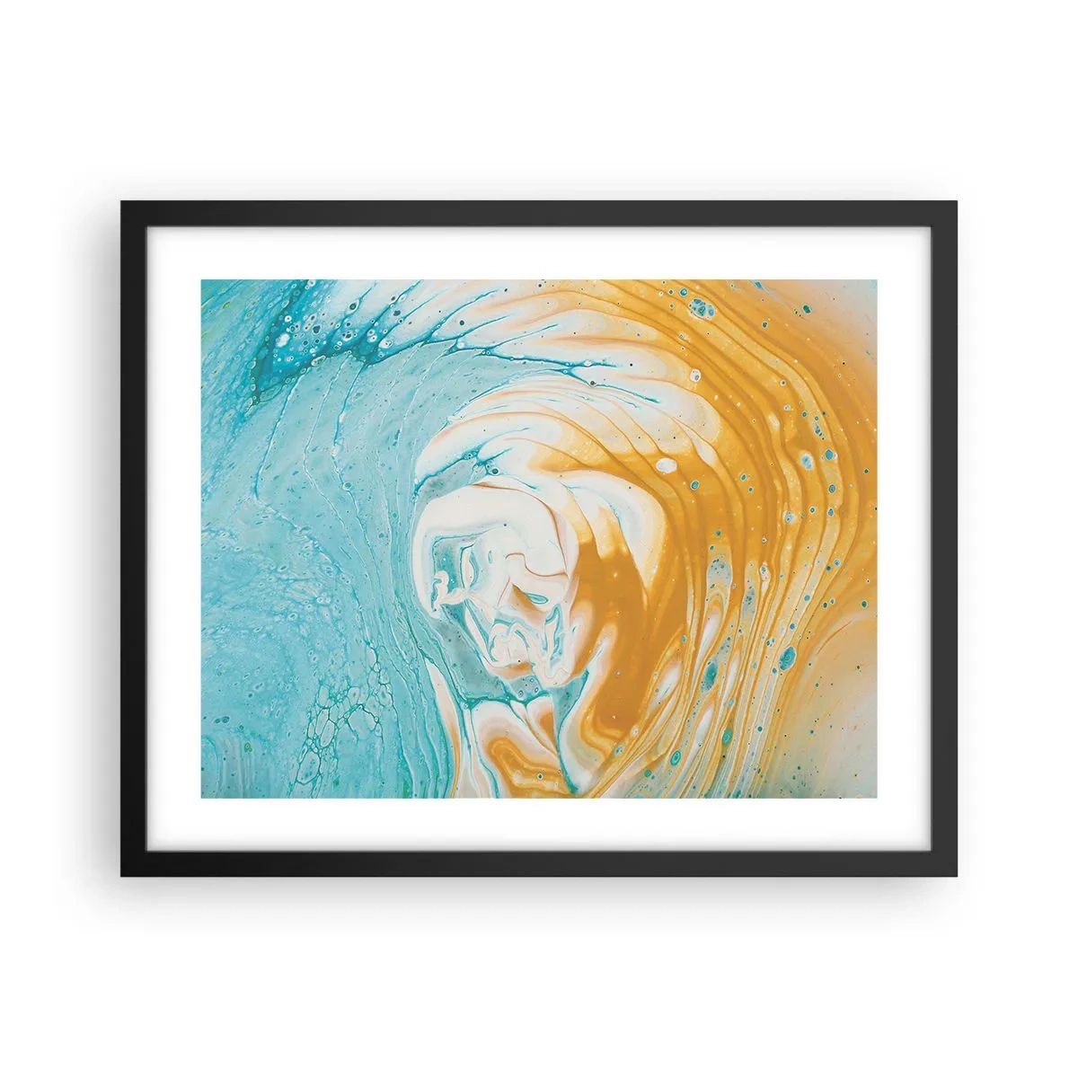 Poster in cornice nera - Vortice pastello - 50x40 cm