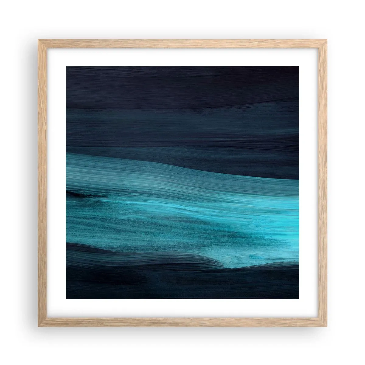Poster in cornice rovere chiaro - Seguendo la corrente - 50x50 cm