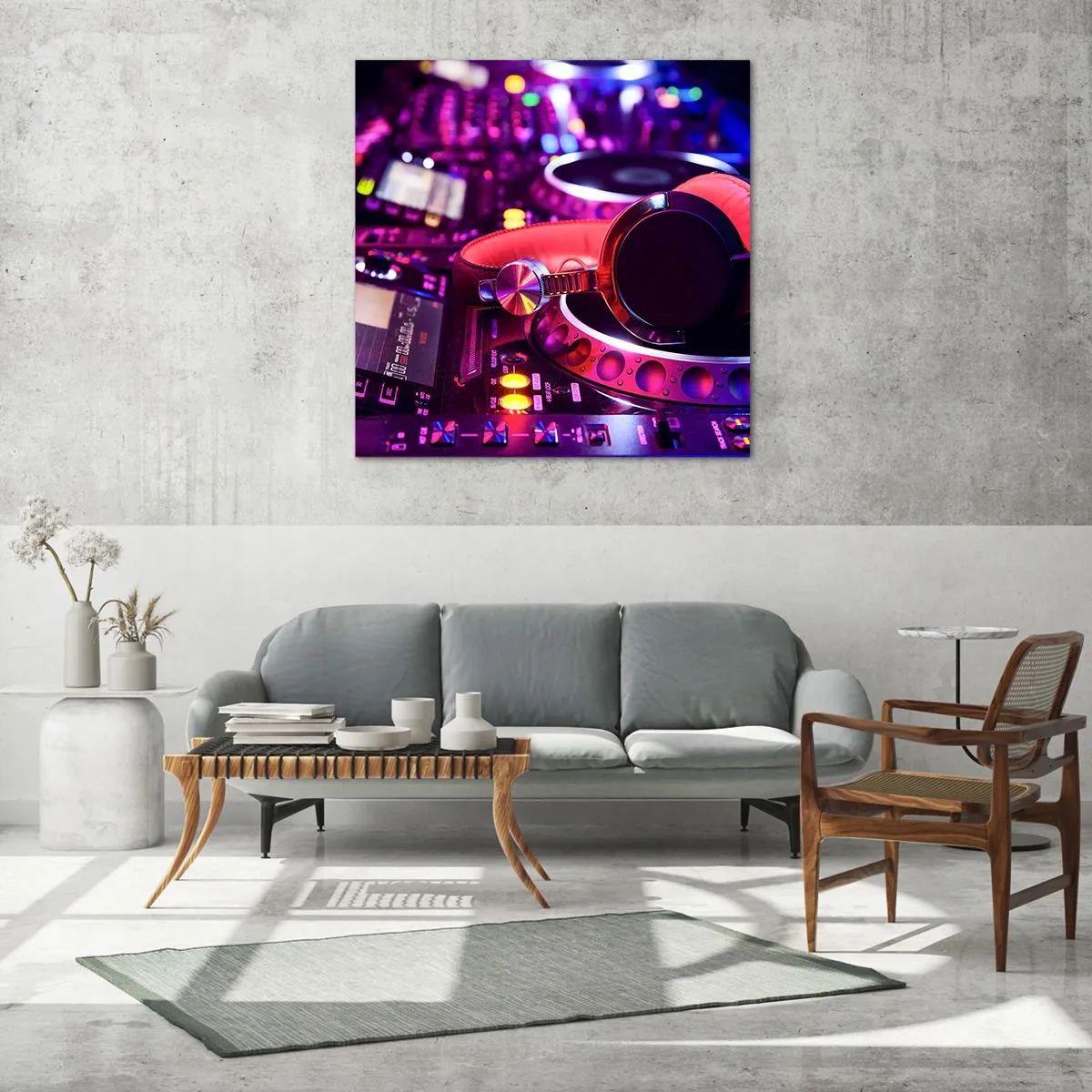 Quadro su vetro - Prima che inizi la festa - 60x60 cm