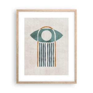 Poster in cornice rovere chiaro - Segni e rituali - 40x50 cm